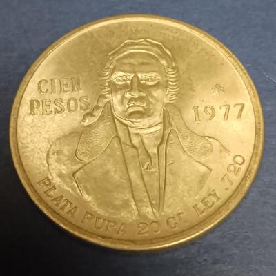 1953 5 PESOS "CHAPEL" MEXICAN SILVER DOLLAR