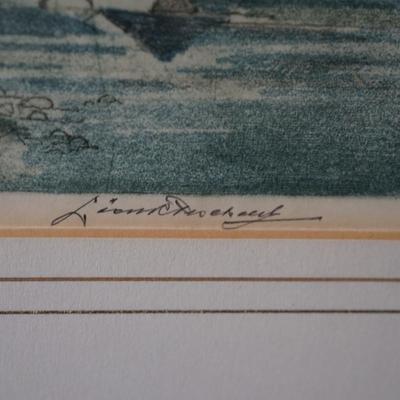 ORIGINAL LEON PESHERET COLORED ETCHING "THE LITTLE PIGEON"