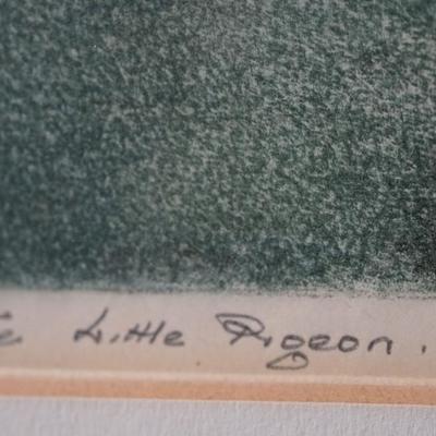 ORIGINAL LEON PESHERET COLORED ETCHING "THE LITTLE PIGEON"