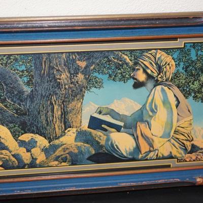 MAXFIELD PARRISH "THE RUBAIYAT" PRINT 1917 W/ PERIOD FRAME.