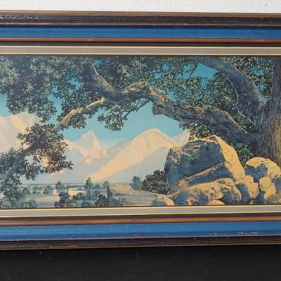 MAXFIELD PARRISH "THE RUBAIYAT" PRINT 1917 W/ PERIOD FRAME.