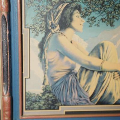 MAXFIELD PARRISH "THE RUBAIYAT" PRINT 1917 W/ PERIOD FRAME.