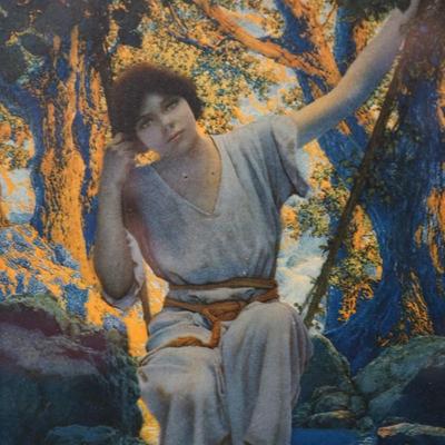 MAXFIELD PARRISH 1924 "DREAMLIGHT" FRAMED IN A 1920'S FRAME