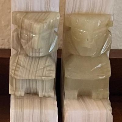 Two Onyx Bookends