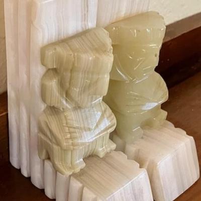 Two Onyx Bookends