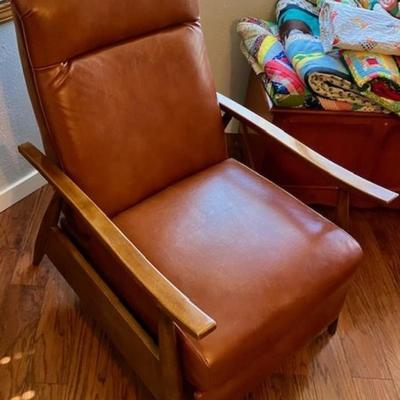 Laflamme Brown Leather Recliner