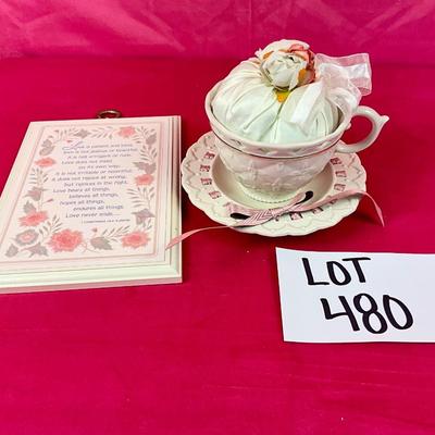 Lot A 480 Lenox “Tied with Hope” Teacup