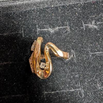 Vintage 14K Diamond Cocktail Ring
