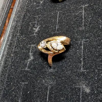 Vintage 14K Diamond Cocktail Ring