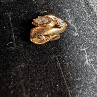 Vintage 14K Diamond Cocktail Ring