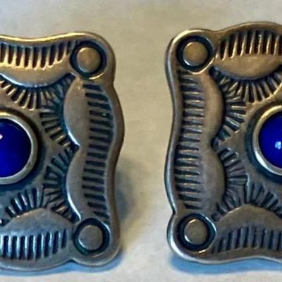 Pair Of Sterling Silver Pierced Earrings