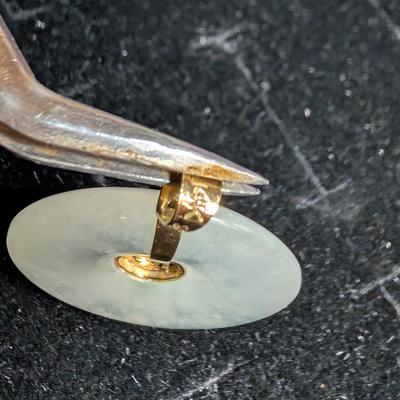 14K White Jade Pendant