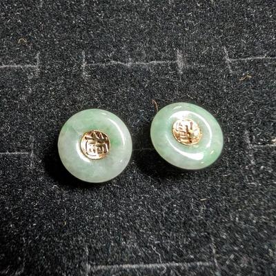 14K Jade Earrings