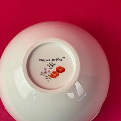 Lot A 511 Lenox “Poppies on Pink” Bowl
