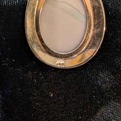 14K Blue Stone Pendant
