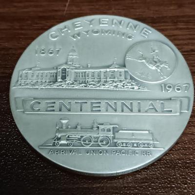 .999 PURE SILVER CHEYENNE WYOMING CENTENNIAL COIN