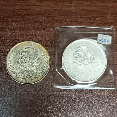 1953 & 1955 MEXICAN SILVER (.720) COINS