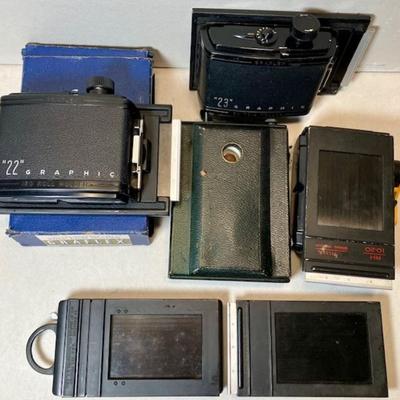 Lot Of 6 Graflex Film Roll Holders