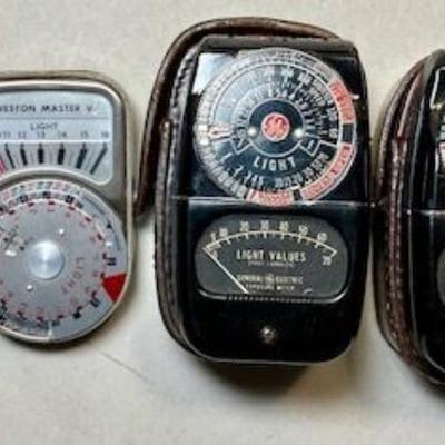 Lot Of Five Vintage Light Meters