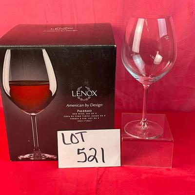 Lot A 521 Lenox Palermo Red Glasses Lot of 3