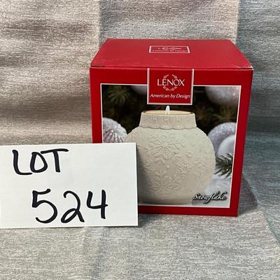 Lot A 524 Lenox Ornamental Glow Snowflake Votive Holder NEW