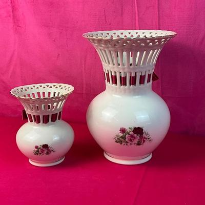 Lot A 525 Formalities by Baum Brothers Pair of Vases Floral