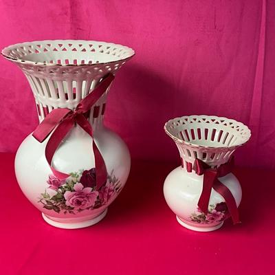 Lot A 525 Formalities by Baum Brothers Pair of Vases Floral