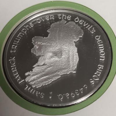 .999 IRISH SILVER ST PATRICK'S DAY MEDAL AND CACHET