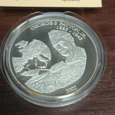 .925 SILVER PATTON/ROMMEL 10 FRANCS COIN