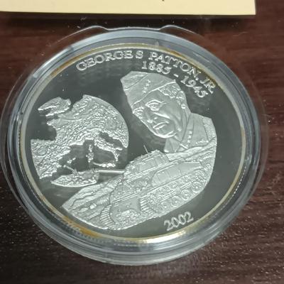 .925 SILVER PATTON/ROMMEL 10 FRANCS COIN