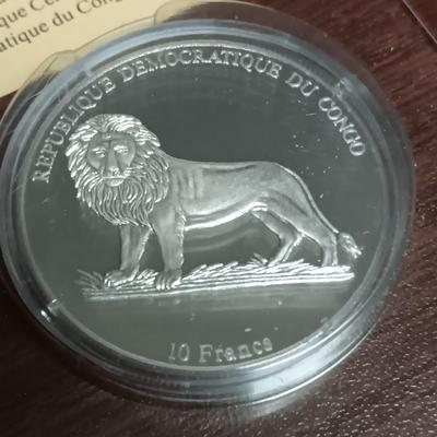 .925 SILVER PATTON/ROMMEL 10 FRANCS COIN