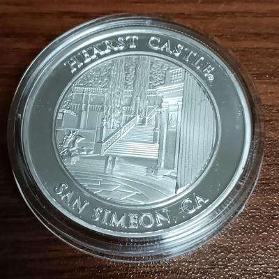 .999 SILVER "THE AMERICAN PROSPECTOR" AND SILVER PLATED "HEARST CASTLE"