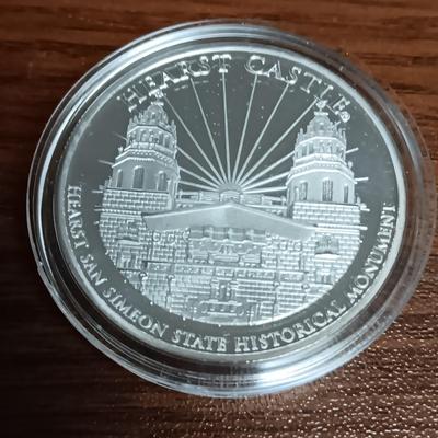 .999 SILVER "THE AMERICAN PROSPECTOR" AND SILVER PLATED "HEARST CASTLE"