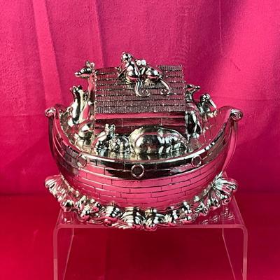 Lot A 533 Gorham Noah’s Arc Silver plated Bank NEW