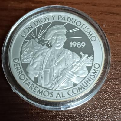 .999 SILVER "SUPPORT FREEDOM FIGHTERS" & "FREE NICARAGUA"