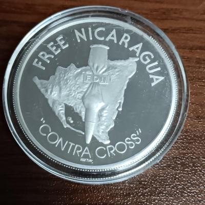 .999 SILVER "SUPPORT FREEDOM FIGHTERS" & "FREE NICARAGUA"