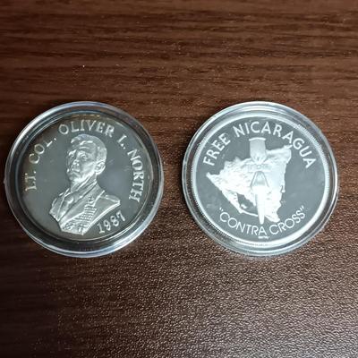 .999 SILVER "SUPPORT FREEDOM FIGHTERS" & "FREE NICARAGUA"