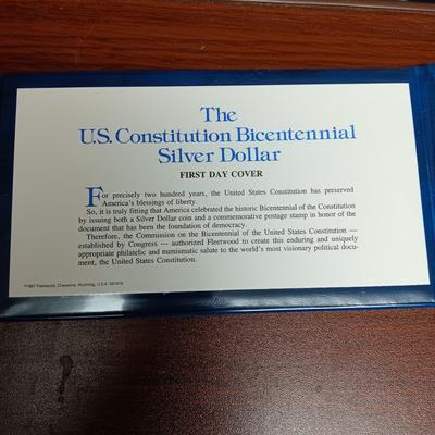 THE US CONSTITUTION BICENTENNIAL .900 SILVER DOLLAR