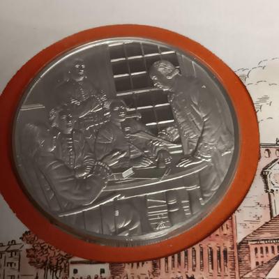 STERLING SILVER PROOF "THE OFFICIAL SECOND CONTINENTAL CONGRESS BICENTENNIAL MEDAL"