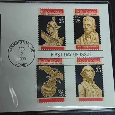 CORNERSTONES OF FREEDOM PROOF SILVER DOLLAR FIRST DAY COVER