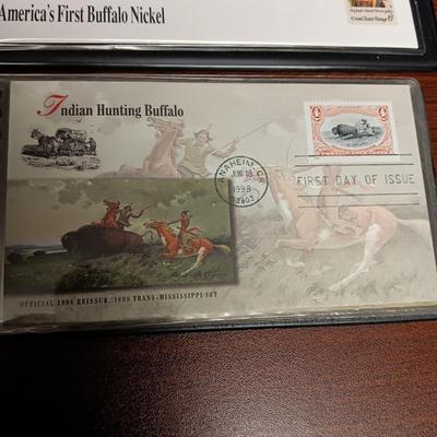 AMERICA'S FIRST BUFFALO NICKEL COMMEMORATIVE COVER & WESTERN FIRST DAY OF ISSUE