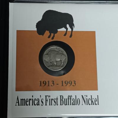 AMERICA'S FIRST BUFFALO NICKEL COMMEMORATIVE COVER & WESTERN FIRST DAY OF ISSUE