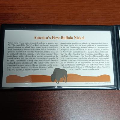 AMERICA'S FIRST BUFFALO NICKEL COMMEMORATIVE COVER & WESTERN FIRST DAY OF ISSUE