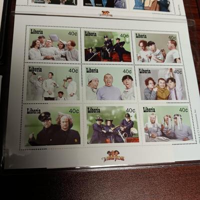 FAMOUS ACTORS POSTAGE STAMPS AND FIRST DAY OF ISSUE