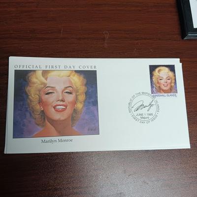 FAMOUS ACTORS POSTAGE STAMPS AND FIRST DAY OF ISSUE