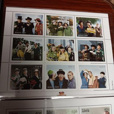 FAMOUS ACTORS POSTAGE STAMPS AND FIRST DAY OF ISSUE