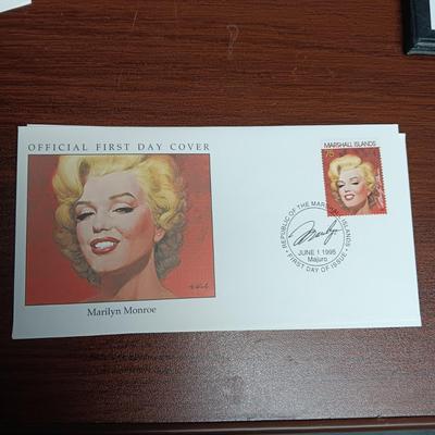FAMOUS ACTORS POSTAGE STAMPS AND FIRST DAY OF ISSUE