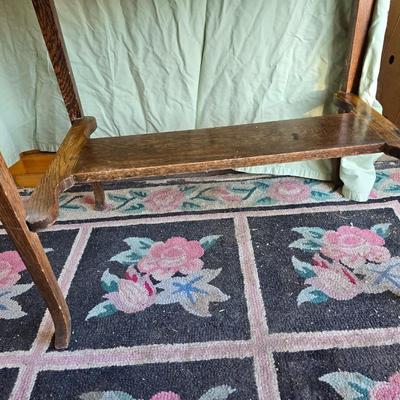 Antique early era Oak Desk / Hallway Table with center drawer