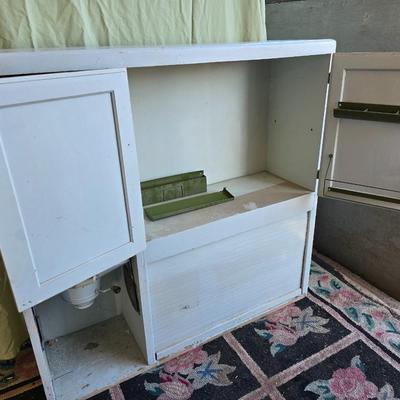 Antique Hoosier Cabinet top with Flour Mill & Bin