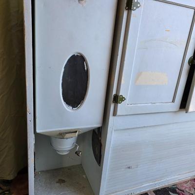 Antique Hoosier Cabinet top with Flour Mill & Bin